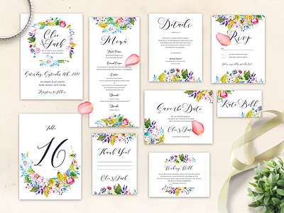 Free Wedding Invitation Suite details magical invtation menu mystic invitation nature place card rsvp save the date table number watercolor watercolor flowers wedding card wedding invitation wedding invitation set wedding invites wedding set wedding stationery