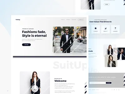 SuitUp Landing page design dress ecommerc landing page suit ui uiux user user interface ux web website