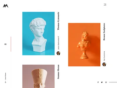 Artist & Creatives Website Design art artists branding clean creative design designer flat inspiration logo sculptures typography ui ui design ux ux design web web design webdesign website