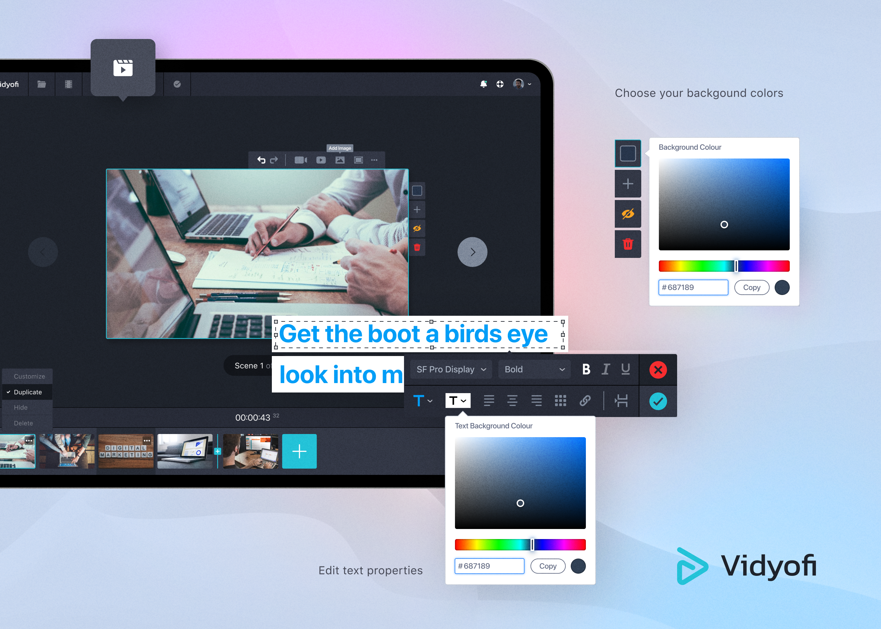 Vidyofi - SaaS Tech Video Editing Tools case study creative design design digital marketing figma interaction design online editing apps online video editor posts saas design saas product saas website social media template timeline uiux user interface video editing tool video library web apps