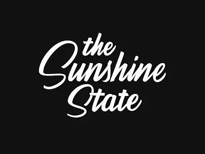 The Sunshine State beziers brand branding brush brush lettering calligraphy design florida goodtype hashtaglettering illustrator lettering logo script state sunshine sunshine state type typography vector
