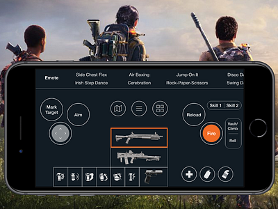 The Division 2_Mobile Controller for PC players design division division 2 game design interaction design ui ux