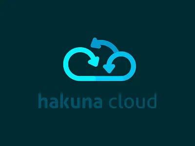 Hakuna Cloud Logo adobe andrea brand branding cloud designer hakuna identity illustrator italy logo server start startup stop tech up vaduva wacom