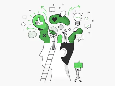 Market Research illustration line minimalist simple spot illustration vector