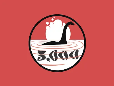 Lochness Monster progress badge avenuehq badge badgedesign illustration progress badge solved mysteries sticker team building team progress unsolved mysteries vector