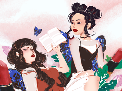 女生节快乐！ android art boy color design dribbble illustration illustrations style ux