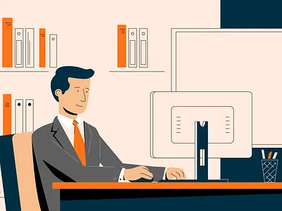 Searching for the character's style ceo character characters explainer explainer video illustration illustrations manager office work worker