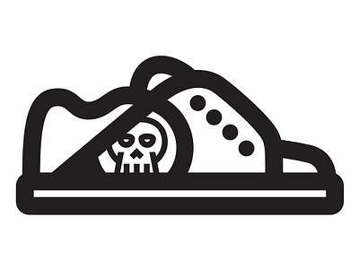 Skate Shoe black blackandwhite icon shoe skate board skate or die skate shoe skull white