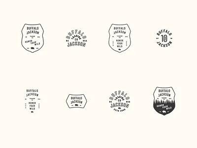 Buffalo Jackson Lockups badge brand branding icon identity lockup logo logotype retro type typography vector vintage
