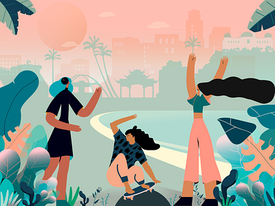 girlsquad_x_la🌴 adobe illustrator cc character art colors digital art digital arts graphic design illustration illustrator illustrator design los angeles vector visual design