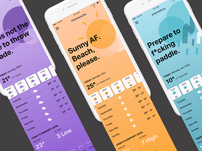 Weather app concept app gradient sketch user interface weather