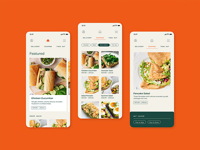 Health Sandwich - Get Coupon branding graphic design ui