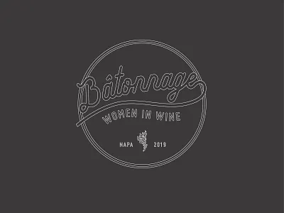 Bâtonnage Forum 2019 branding design emblem forum illustration illustrator napa napa valley panelist typography ui wine women in wine