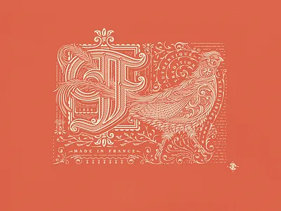 F~ design graphic illustration jcdesevre packaging typography vector vintage