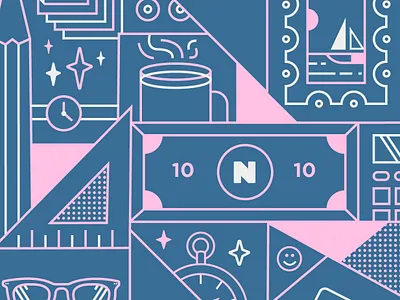 Swag concept that didn't make the cut illustration money personal finance swag visual design