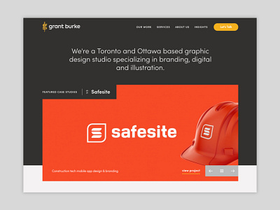 Grant Burke Website agency branding studio case study minimal modern ux ui web design
