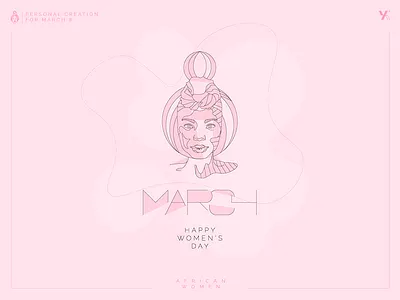 International women's day 8 march african women branding design illustration internationalwomensday logo vector womens day