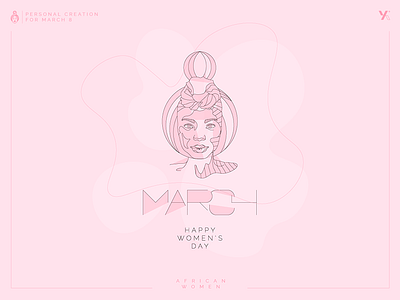 International women's day 8 march african women branding design illustration internationalwomensday logo vector womens day