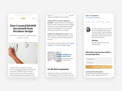 Solo mobile 2 advice article blog freelance knowledge mobile responsive web writing