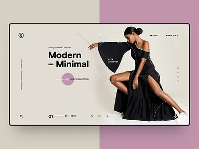 Fashion | SS Collection black wear fashion clean minimal concept concept design e commerce fashion grid layout grid story carousel interface lookbook minimal clean flat modern minimal fashion website product design sketch app spring summer collection typography ui ux design web landing page website interface design concept women fashion