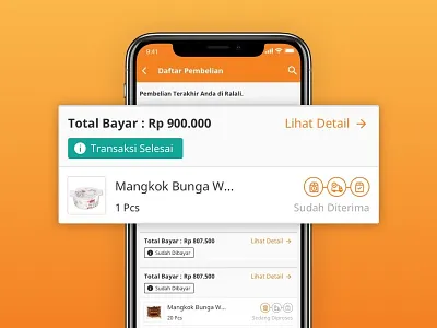 Buyers Orders Ralali android design desktop icon interface label landing list list page list view marketplace mobile order page ralali ui user ux web website