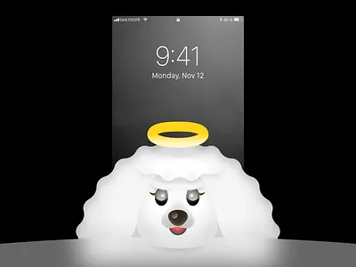 NYRWP | 008 cute dog family hello illustration love style sunshine wallpaper