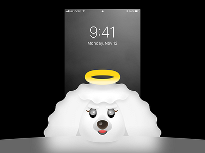 NYRWP | 008 cute dog family hello illustration love style sunshine wallpaper