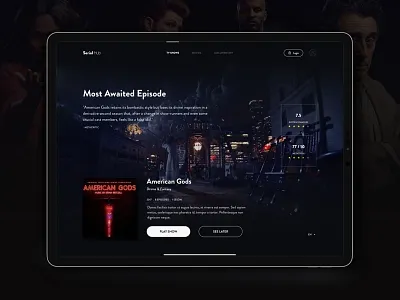 American Gods Series app design series shot ui visual design