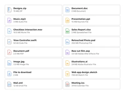 File Attachment Icons in Twist android app attachment file icon ios management team communication ui web