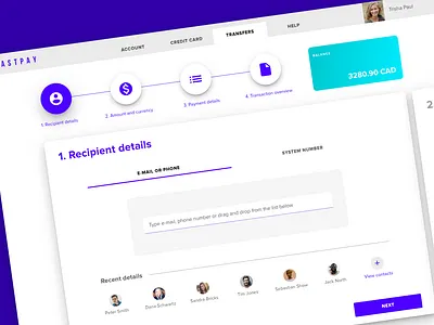 Payment flow angular design design app finance flow indigo indigo.design infragistics pay payment ui ui ux design ux web wizard