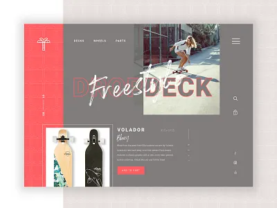 Dribbbling №001 app art direction branding design ecommerce invision landing layout logo longboard muzli shop shot skate store ui ux visual identity web website