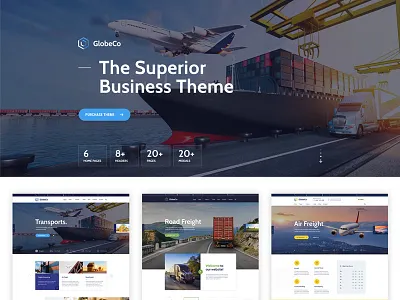 Globeco Transportation & Logistics WordPress Theme blog logistics theme transportation wordpres