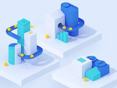 Maze : Illustration 3d 3d illustration charts colors ui