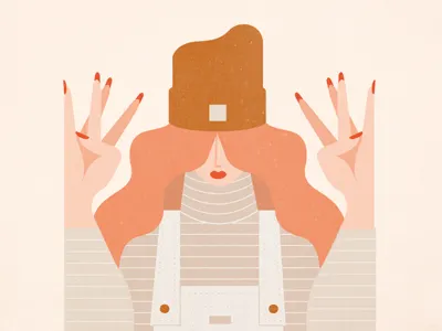 International Women's Day beanie day empowerment illustration international ipadpro lynx nails overalls philadelphia women