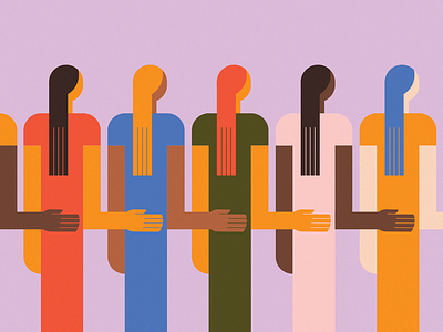 Happy Lady Day design desktop wallpaper dress feminist girls hair hand human illustration international womens day phone wallpaper vector women womens day