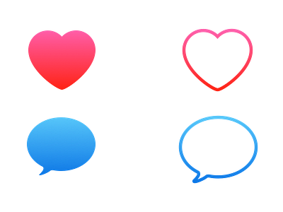 Like and Comment buttons comment comment button iphone like like button ui ui pack