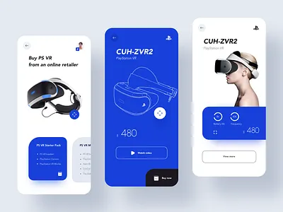 PlayStation. VR 1 app design ui ux