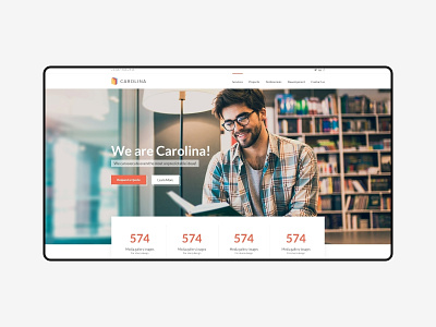 University "CAROLINA" | Site Concept for Weblium.com branding carolina design landing typography university university of florida ux web website