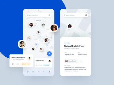 Meeting Point App app clean design interface ios map mobile mobile app schedule ui uidesign ux