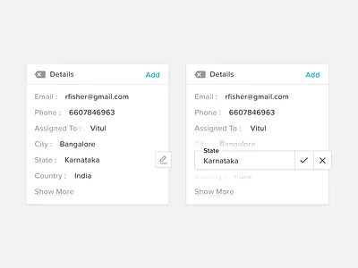 Micro Interaction for Quick Edit app dashboard ui ux web