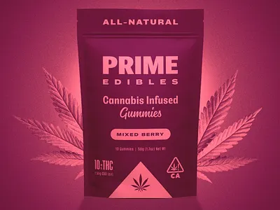 PRIME Edibles - Mixed Berry branding california cannabis cannabis branding cannabis packaging design edibles identity identity design marijuana package design packaging rinker weed