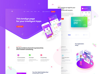 App Showcase landing page agency app landing page app showcase business clean corporate creative creative agency design digital illustration landing page landing page design theme trend typography ui ux webdesign website