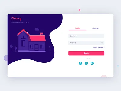 Login - Ciserro Web App app clean illustration landing page login minimal ui ux web app web design