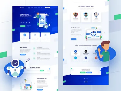 Melior – Landing page ai blockchain bot chat chatbot crypto e commerce ico invest landing melior