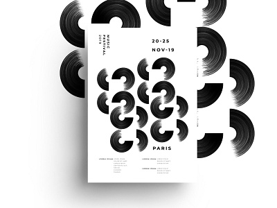 LAYOUT -POSTER art black branding design graphic identity illustration layout lettering line mark monogram music paris poster poster art print symbol typography ux