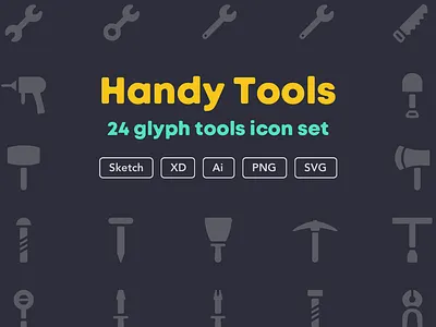 Handy tools icon set [Free] download free freebies hammer handy icon icon set tool tools ui work