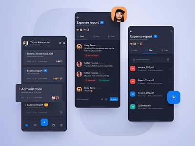 Project Management App chat managment mobile mobile app mobile app design project schedule task ui ui ux ui deisgn userinterface uxdesign