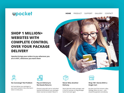Package Courier App Company Web Design concept clean design design graphic design ui ux web design website