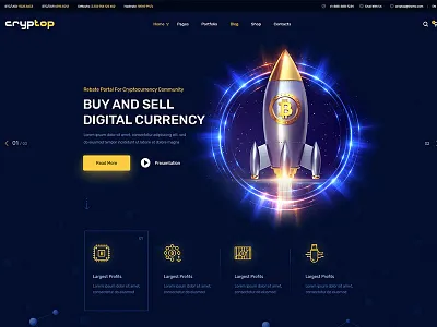 Cryptop Crypto Currency WordPress Theme crypto theme trading wordpress
