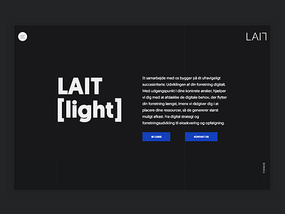 LAIT - Hero black blacktheme minimal ui uidesign ux web webdesign website